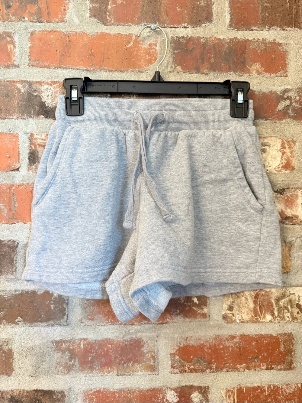 P111 - Colsie Casual Drawstring Fleece Lounge Shorts - Light Gray